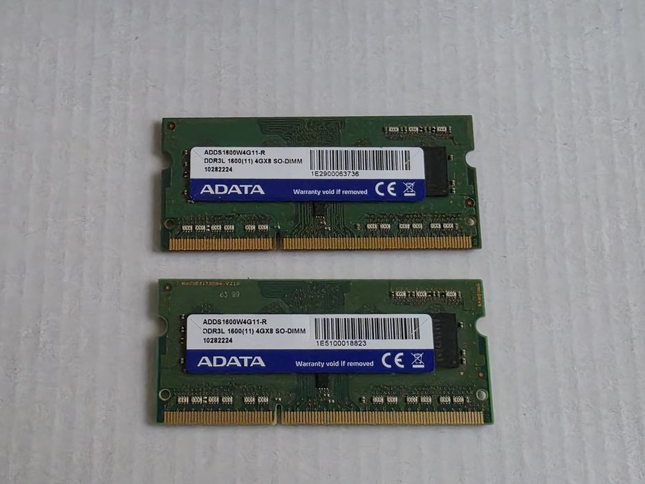 Pamięć, kości RAM do laptopa / 2x4GB / DDR3L / SODIMM