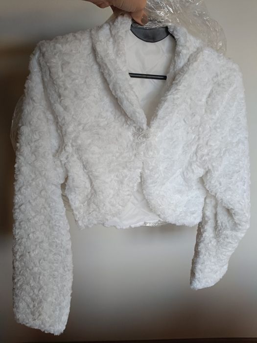 Bolerko ślubne białe r. 40