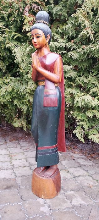 Taika budda 160cm drzewo drewno malowane