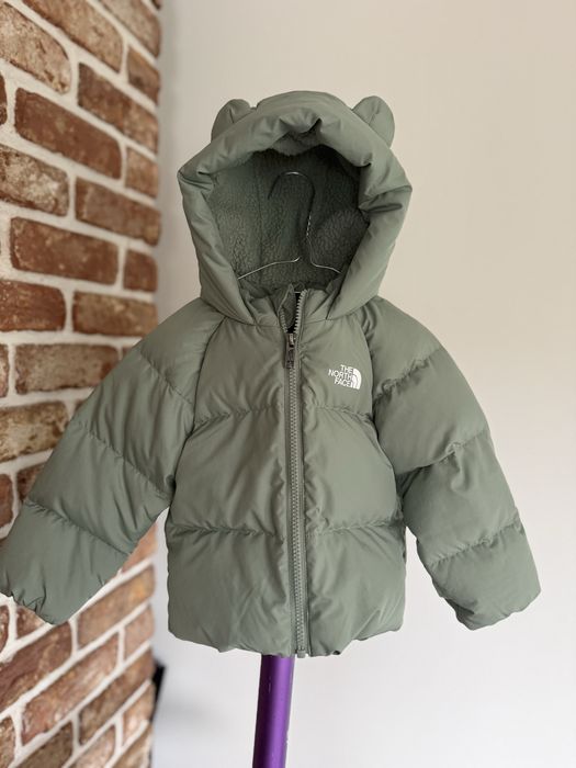 Kurtka puchowa zimowa dziecieca The North Face mietowa zielona