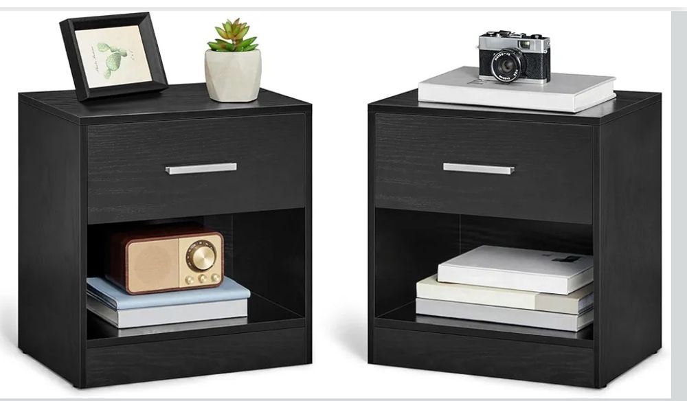 Nocne szafki czarne 2szt