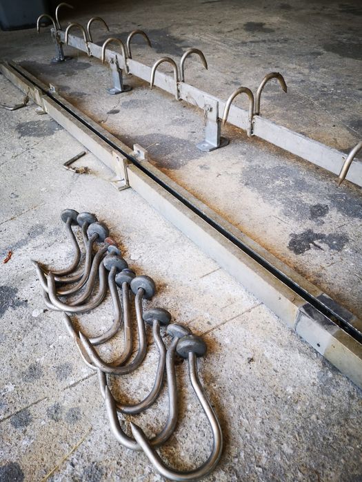 Ganchos + Trilho Pendurar Carne