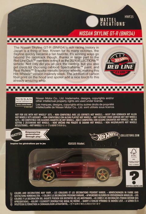 Hot Wheels RLC Nissan Skyline GT-R (BNR34)