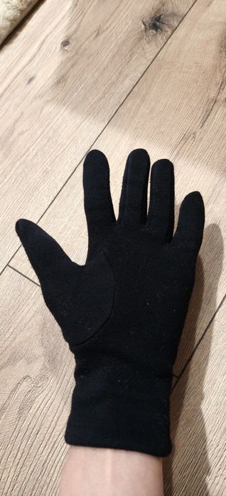 Rękawiczki czarne z koralikami