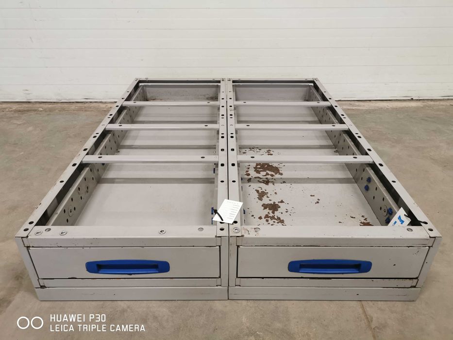 Zabudowa serwisowa warsztatowa szuflady podłogowe do auta SIM