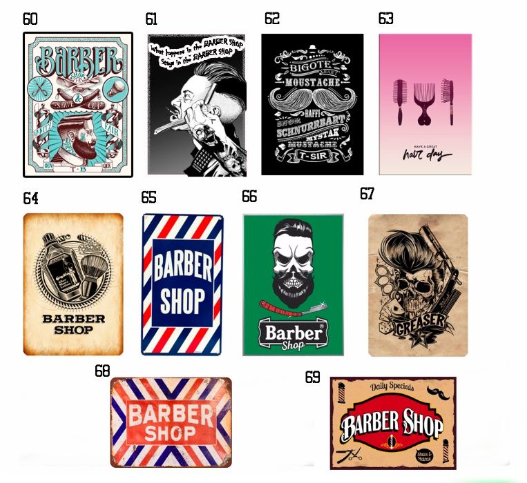 Quadros em PVC Barbearia