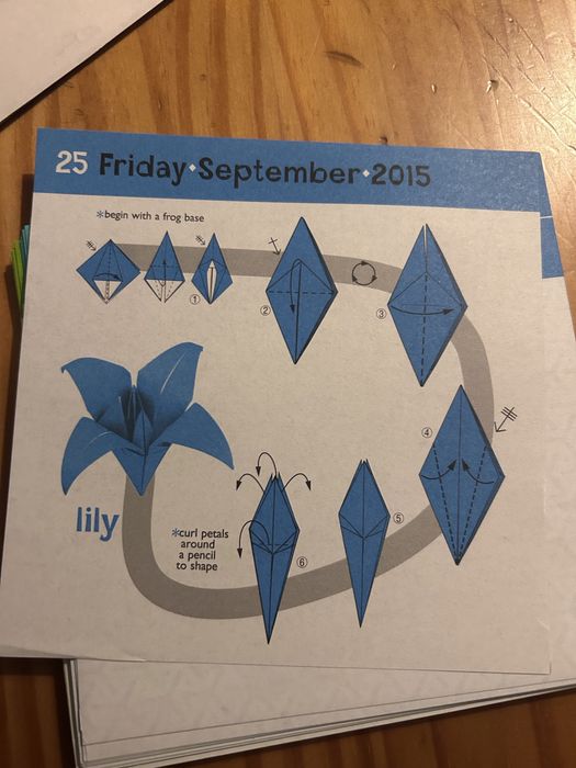 Origami - calendário