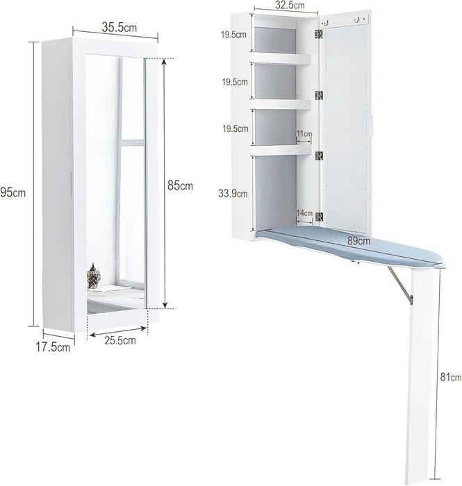 Nowa deska do prasowania/ wbudowana / szafka / organizer/schowek!N254!