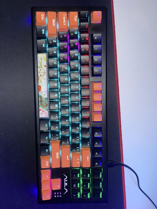 Aula f3032, коричневі свічі, кастомний кейкап, повний комплект