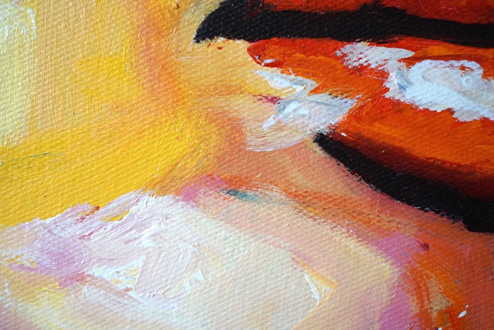 Ręcznie malowany duży obraz olejny portret pięknej kobiety nowoczesny