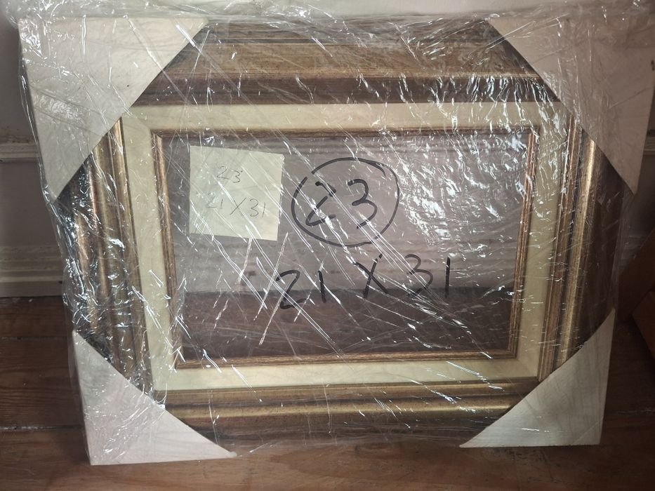 Moldura nova em madeira para tela 20 x 30 pintura quadro