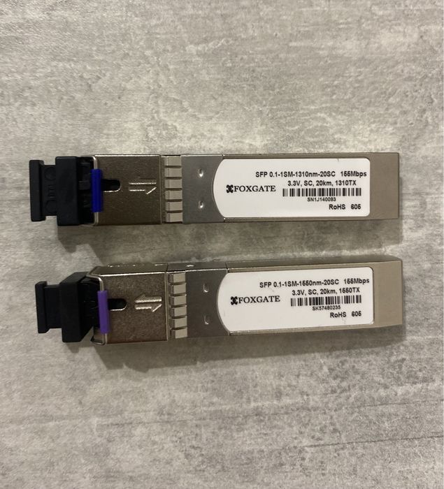 SFP 0.1-1SM-1310nm-20SC 155Mbps / SFP 0.1-1SM-1550nm-20SC 155Mbps