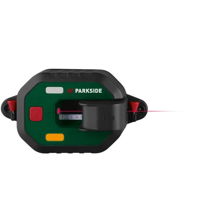 Nível de bolha a laser com fita métrica parkside