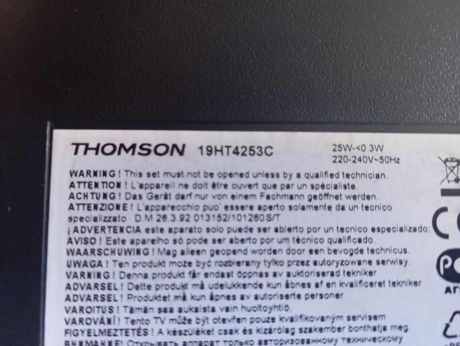 Tv LED Thomson 19HT4253C  19 cali szkiełko ;)