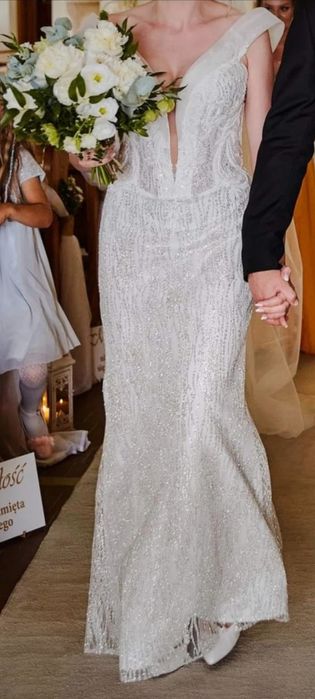 Piękna suknia ślubna syrenka r 36