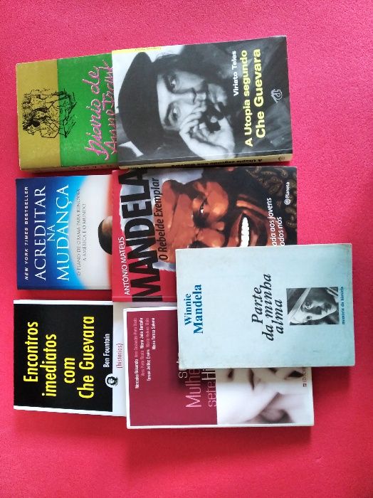 Biografias acerca de Mandela, Ghe Guevara, Obama; Anne Frank, etc