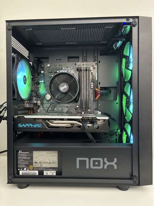 Desktop completo (Ryzen + Asus B450 +  DDR4 + RX580 + Seasonic)