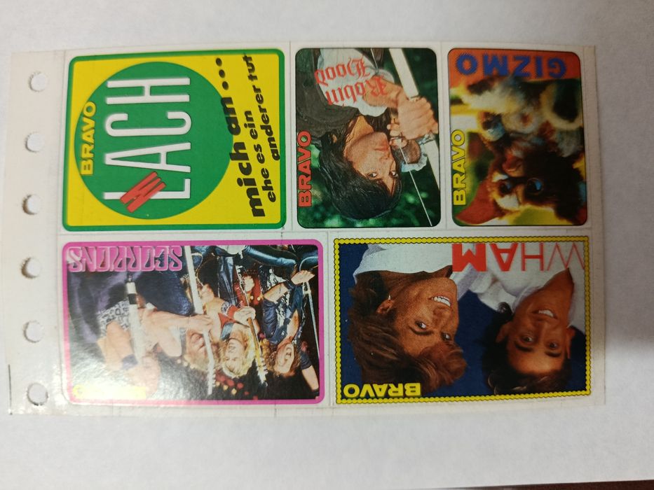 AUTOCOLANTES Musicais - Anos 80 (lote)