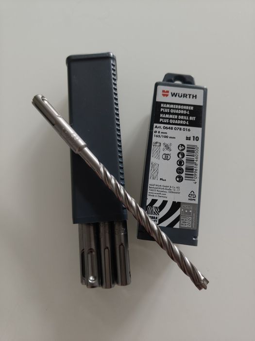 Wiertła udarowe Plus fi 8 do Betnu Quadro-L WIERTŁA-UDAR-PLUS-QUADRO