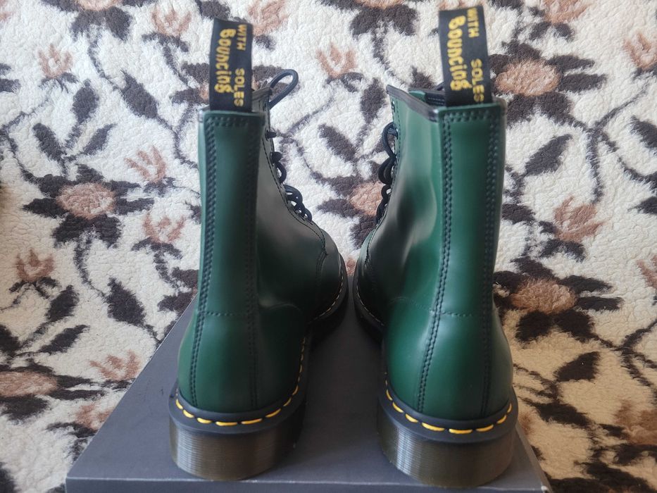 Super skórzane buty Dr. Martens 1460 Green Nappa 11822 wkł.31,3 cm now