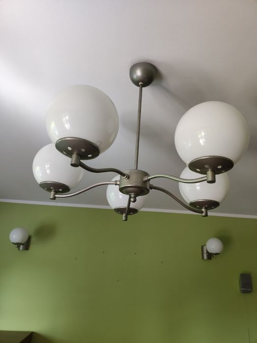 Dwie lampy,  4 kinkiety