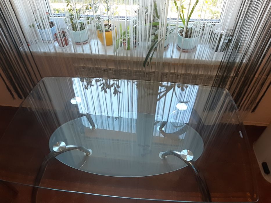Szklany stół prostokątny