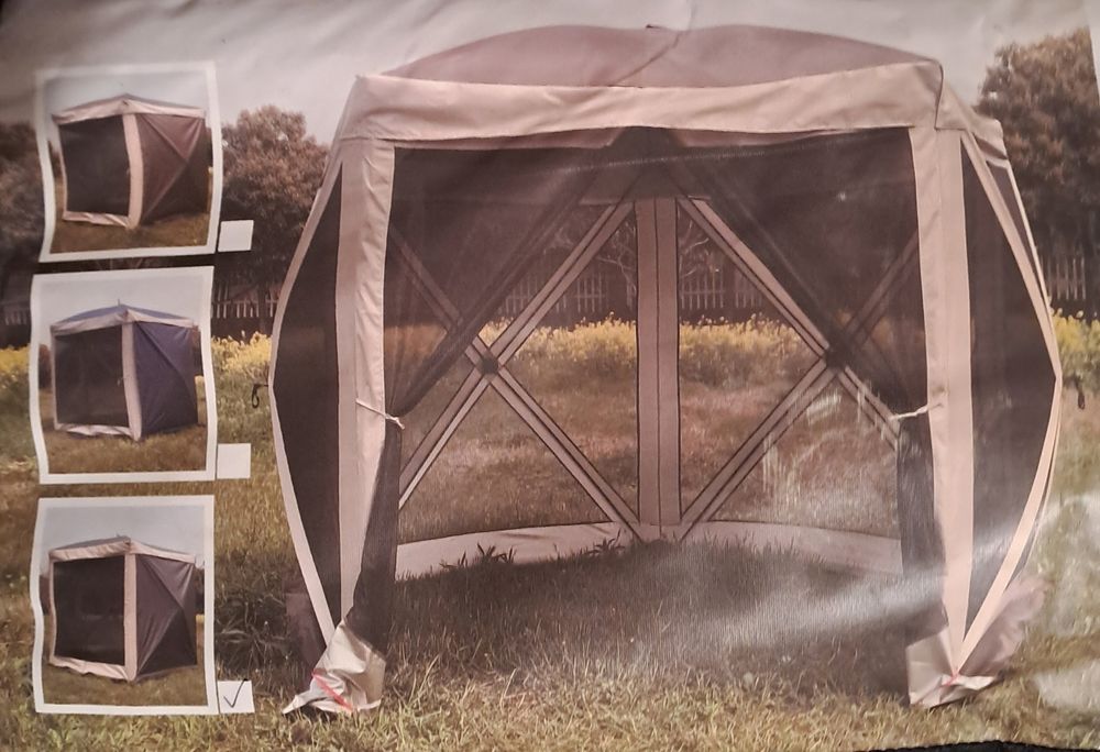 Pawilon Ogrodowy 2,6x2,6m Namiot Ekspresowy Szary POP UP Moskitiery