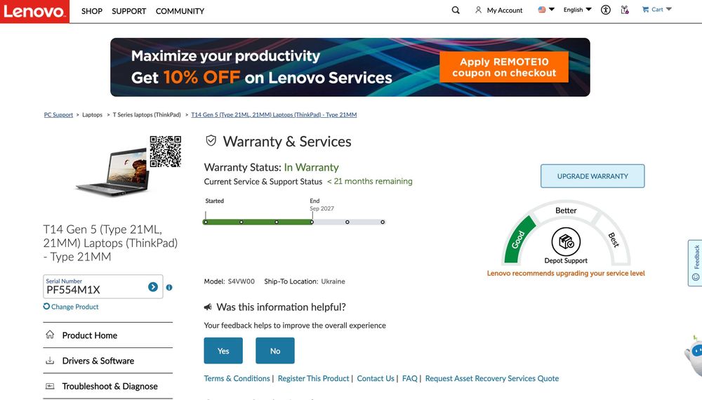 Ноутбук Lenovo T14 Gen5/Ultra7 155U/24/512/Новий!Магазин/Гарантія 21м!