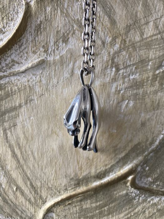 Wisiorek puma srebrna, dwustronna