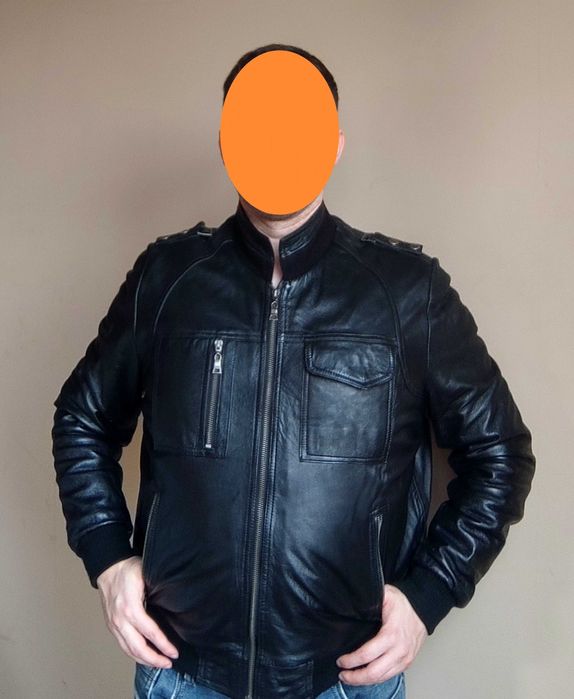 Kurtka skórzana męska L