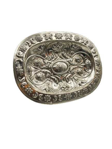 Prato Recortado em Prata Portuguesa Antiga