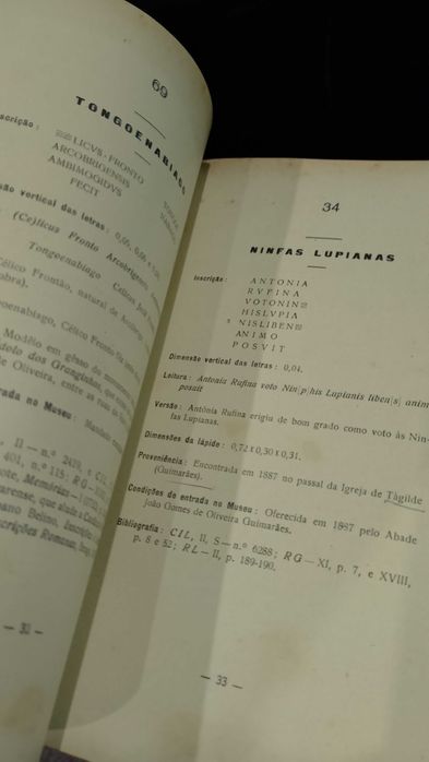 Catálogo do Museu Arqueologia Martins Sarmento 1935