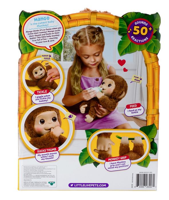 Іграшка інтерактивна Moose Little Live Pets My Baby Monkey мавпочка