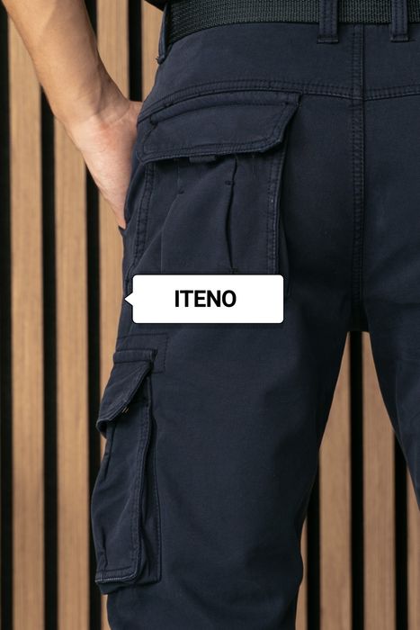 Штани чоловічі карго утеплені ITENO чорні сірі сині олива