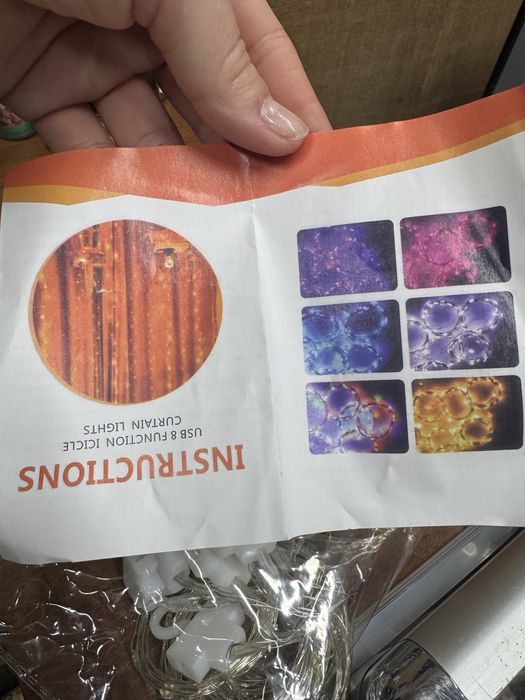 Гирлянда роса штора