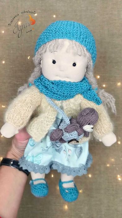 Lalka waldorfska-Anna,ręcznie robiona lalka tekstylna