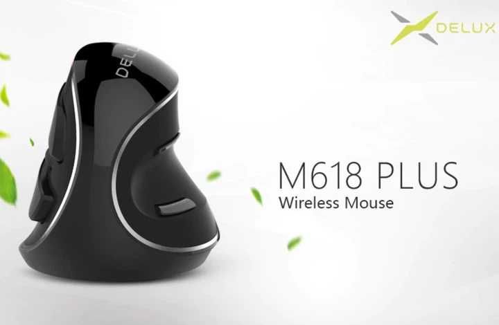 Вертикальна ергономічна мишка Delux  M618 PLUS