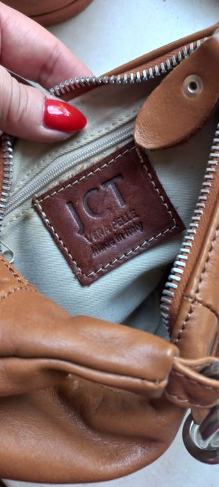 Брендова шкіряна сумка хобо багет