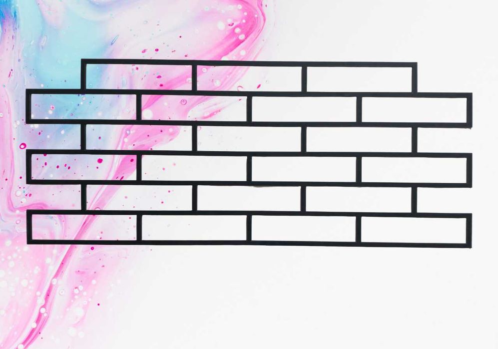 Багаторазовий 4 мм толщиною трафарет під цеглу 89*37 см