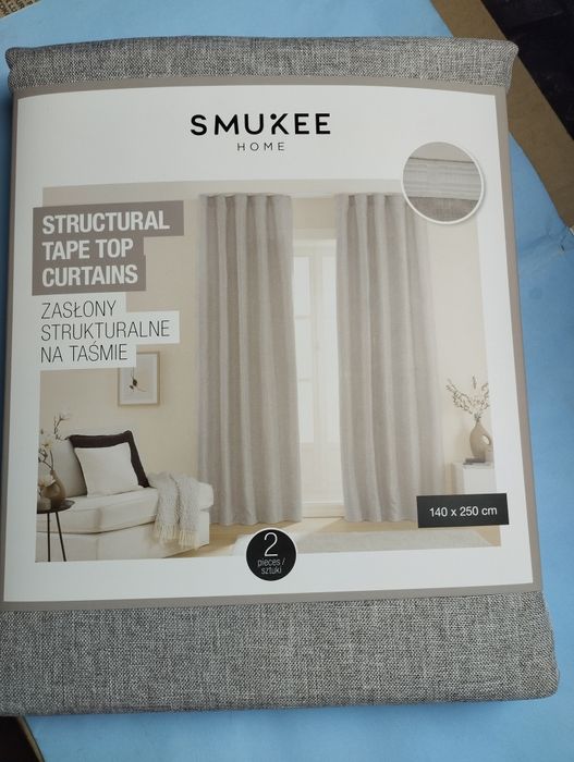Zasłony strukturalne na taśmie 140/250 2 pak