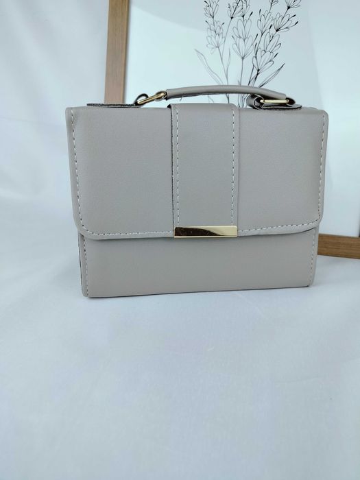 Nowa szara torebka zgrabna do ręki i na ramię