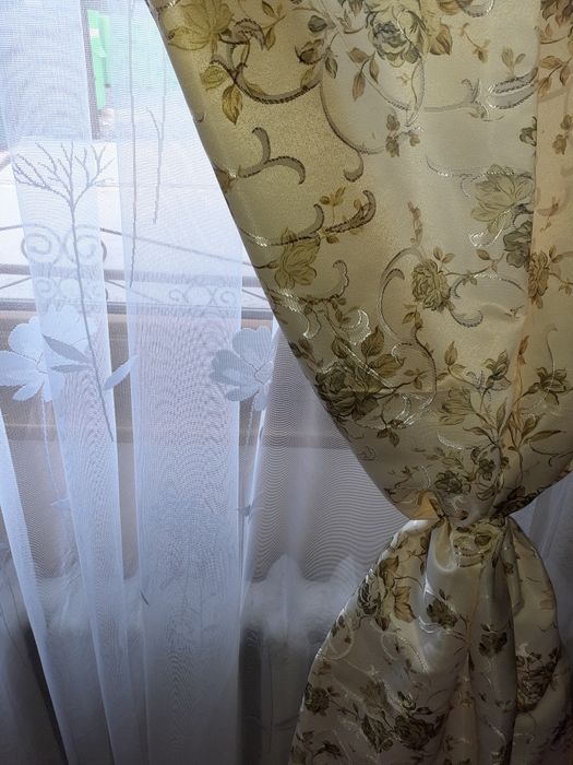 Комплект тюль ламбрикен готові штори