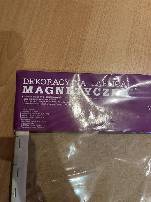 Tablica magnetyczna, do pisaków, suchościeralna