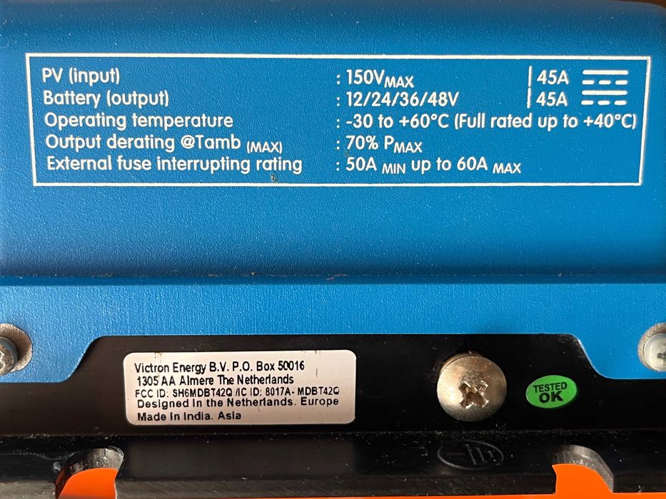 Regulador de Carga Solar Victron SmartSolar MPPT 150/45 — Impecável
