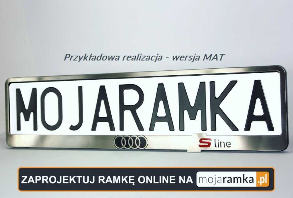 Ramka INOX do tablicy rejestracyjnej Mercedes AMG Merc do Mercedesa