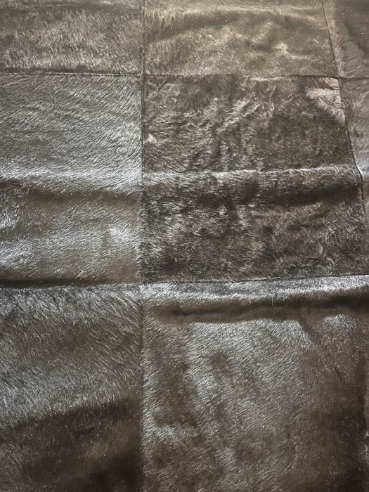 Tapete patchwork pele natural preto
