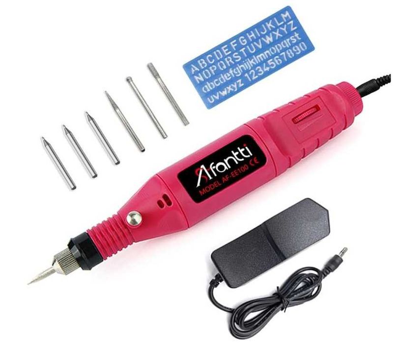 Wielofunkcyjna grawerka elektryczna, regulacja prędkości + akcesoria