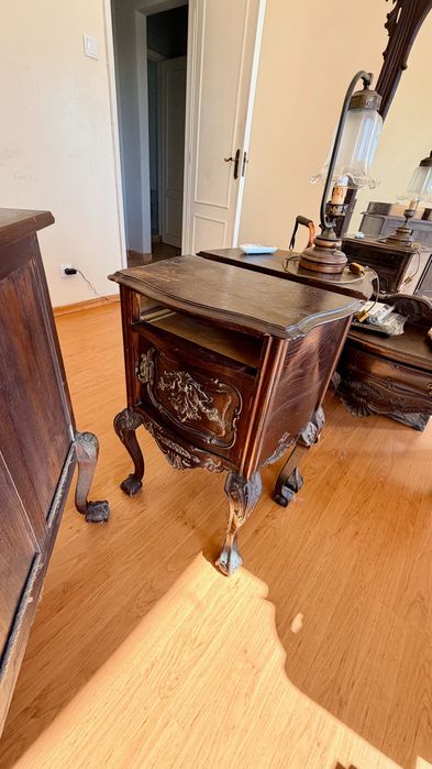 Conjunto Quarto Antigo Vintage Madeira Maciça D João V