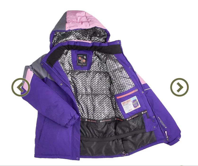 Зимова лижна термокуртка для дівчинки snow