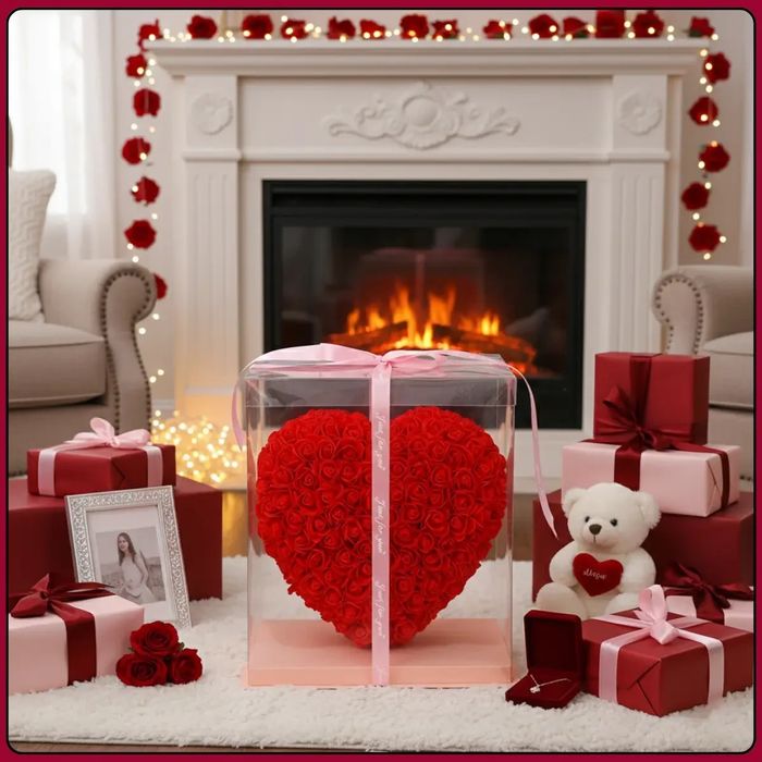 Ідеальний подарунок до Дня закоханих – з 3D троянд сердечко, зайчик.